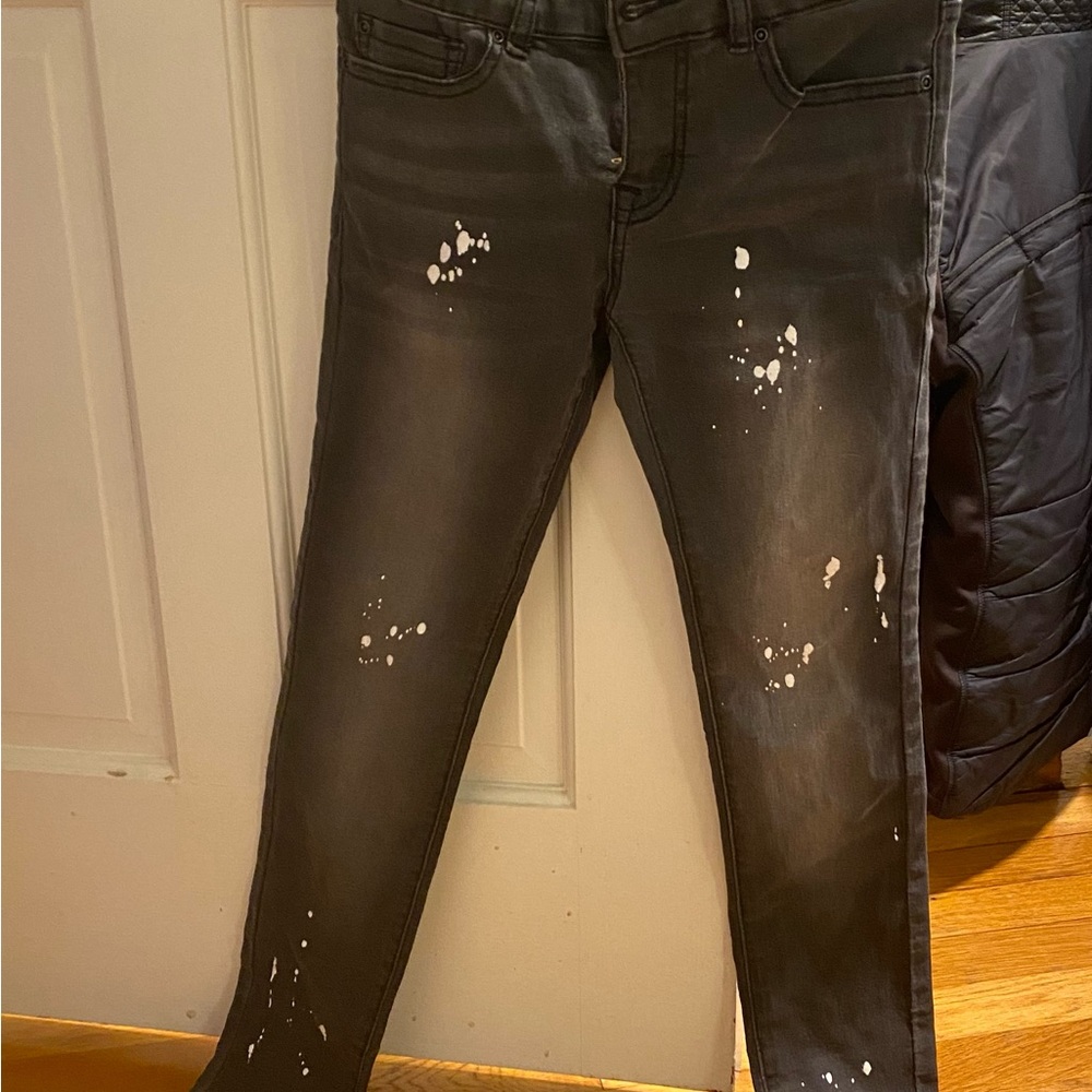 Kids Black Distressed Jeans